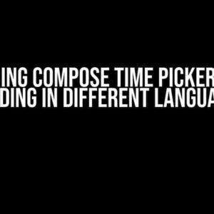 Mastering Compose Time Picker AM/PM Padding in Different Languages