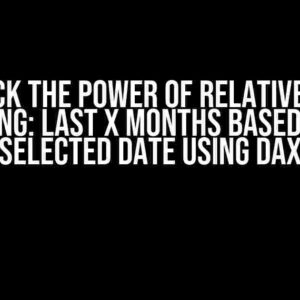 Unlock the Power of Relative Date Filtering: Last X Months Based on the Selected Date using DAX